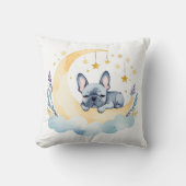 Sleeping French Bulldog Boho Nom Nursery Coussin (Recto)