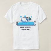 Sleeping Funny Snowman Lading Energy T-shirt (Design voorkant)