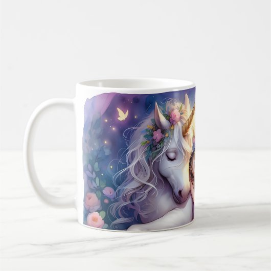 Sleeping Girl Unicorn Dreamscape Koffiemok (Links)