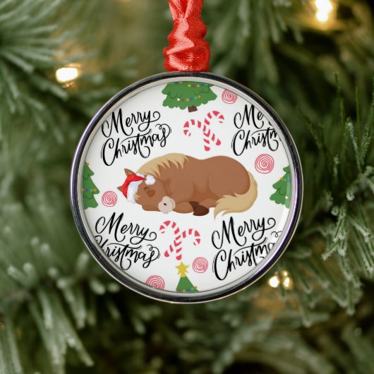 Sleeping Horses Christmas Ornament Keepsake (Boom)