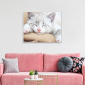 Sleeping Kitten Canvas Afdruk (Insitu (Woonkamer))