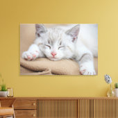 Sleeping Kitten Canvas Afdruk (Insitu (Woonkamer))