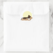 Sleeping Kitten Ronde Sticker (Tas)