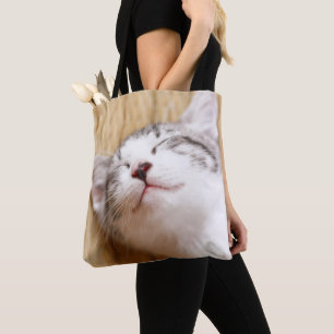 Sleeping Kitten Tote Bag