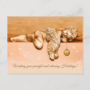 Sleeping Little Holiday Angel Feestdagenkaart