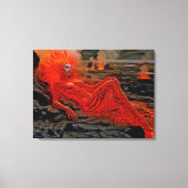 Sleeping Magma - Vulkanisch vrouwenportret Canvas Afdruk (Voorkant)