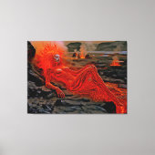 Sleeping Magma - Vulkanisch vrouwenportret Canvas Afdruk (Voorkant)