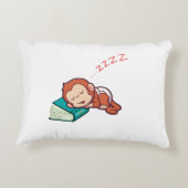 Sleeping Monkey Accent Pillow van Adiela Akoo Kussen (Achterkant)