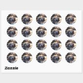 Sleeping Mouse Ronde Sticker (Vel)