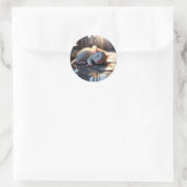 Sleeping Mouse Ronde Sticker (Tas)