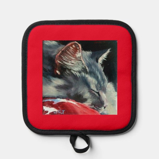 Sleeping on sunny morning Oven Mitts & Pot Holders Pannenlap (Voorkant)