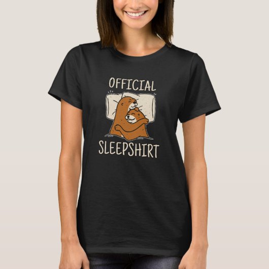 Sleeping Otter perfect for otter sleep T-shirt (Voorkant)