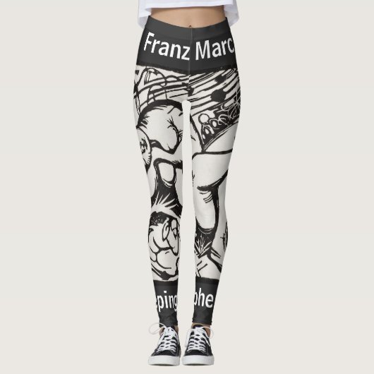Sleeping Shepherdess Franz Marc Abstract Leggings (Voorkant)