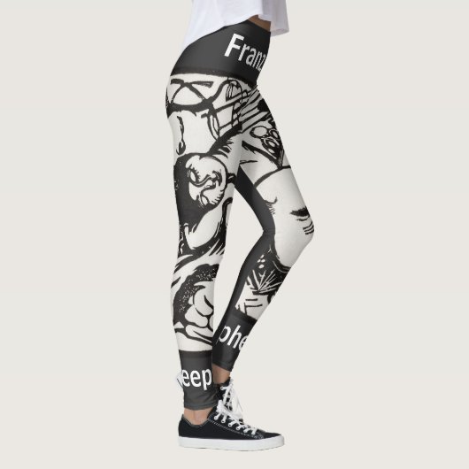 Sleeping Shepherdess Franz Marc Abstract Leggings (Rechts)