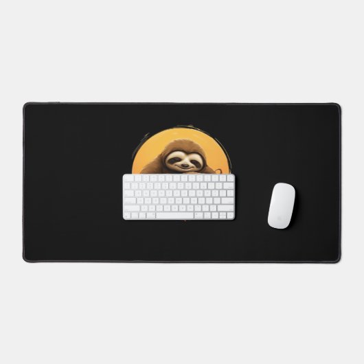 Sleeping Sloth en Halloween Pumpkin Classic T-Shi Bureaumat (Keyboard & Muis)