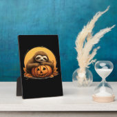 Sleeping Sloth en Halloween Pumpkin Classic T-Shi Fotoplaat (Zijkant)