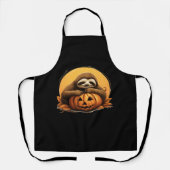 Sleeping Sloth en Halloween Pumpkin Classic T-Shi Schort (Voorkant)