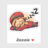 Sleeping Speelgoed Soldier Christmas Sticker (Vel)