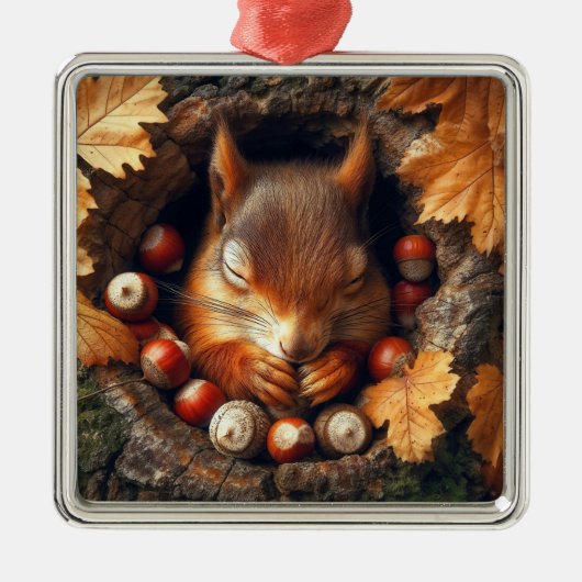 Sleeping Squirrel Ornament (Voorkant)