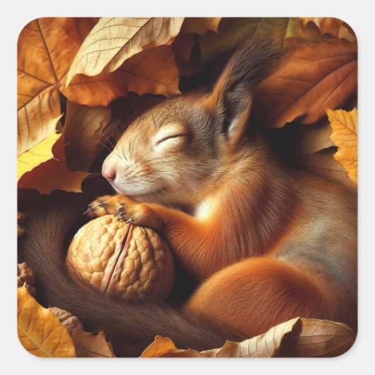 Sleeping Squirrel Stickers (Voorkant)