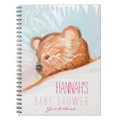 Sleeping Teddy Bear Baby shower Guest Book 2 Notitieboek (Voorkant)