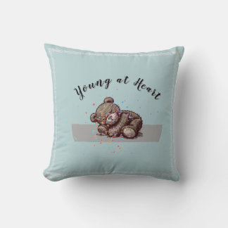 Sleeping Teddy Bear Throw Pillow Kussen
