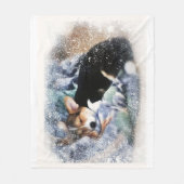 Sleeping Welsh Corgi Fleece Deken (Voorkant)
