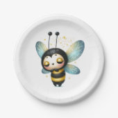 Sleeping Whimsical Bee Papieren Bordje (Voorkant)