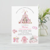 Sleepover Anniversaire Ado fille Fête Invitation (Debout devant)