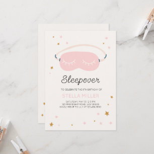 Sleepover Anniversaire Fête Invitation