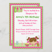 Sleepover Brunett Kaart (Voorkant / Achterkant)