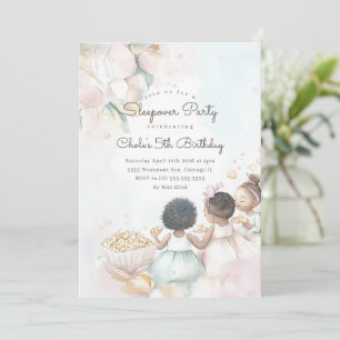 Sleepover film nacht verjaardag film nachtfeest kaart