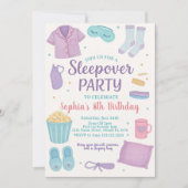 Sleepover Invitation anniversaire pour les filles (Devant)