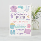 Sleepover Invitation anniversaire pour les filles (Debout devant)