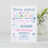 Sleepover Invitation Fête du bois d'oeuvre Pyjamas (Debout devant)