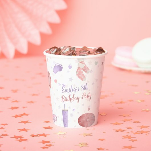 Sleepover Pajama Birthday Party Papieren Bekers (Insitu)