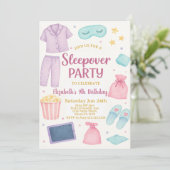 Sleepover Party Anniversaire Invitation (Debout devant)