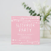 Sleepover Stars Anniversaire Fête Invitation (Debout devant)