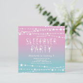 Sleepover Stars Anniversaire Fête Invitation (Debout devant)