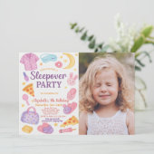 Sleepover tendance Invitation d'anniversaire avec (Debout devant)