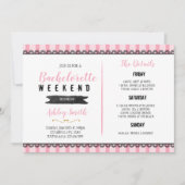 Sleepover Thème Bachelorette Itinéraire invitation (Devant)