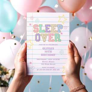 Sleepover varsity patch notitieboek kaart