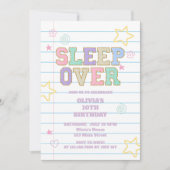 Sleepover varsity patch notitieboek kaart (Voorkant)