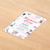 Sleepover Verjaardag Pamper Party Verjaardag Acryl Uitnodigingen (Laagn)