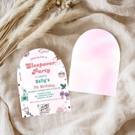 Sleepover Verjaardag Pamper Party Verjaardag Kaart