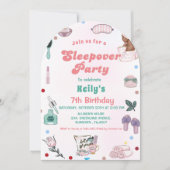 Sleepover Verjaardag Pamper Party Verjaardag Kaart (Voorkant)