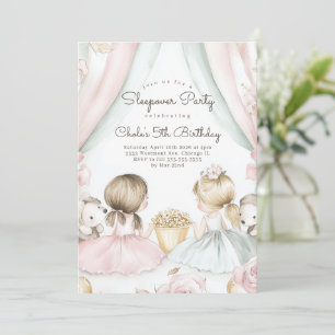 Sleepover Verjaardagsfeest Filmavond Meisje verjaa Kaart