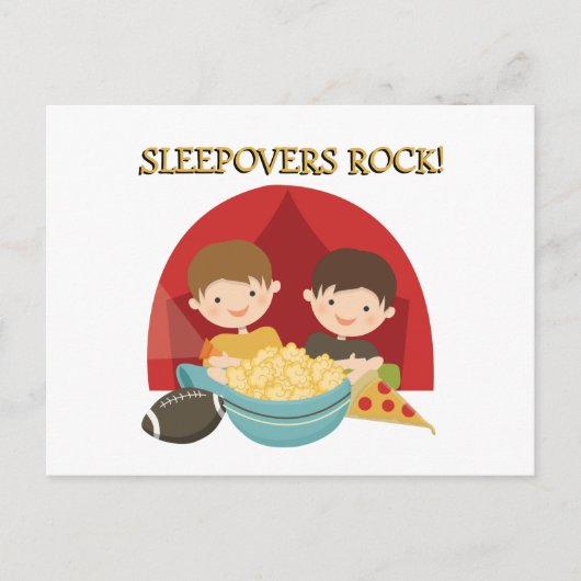 Sleepovers Rock Briefkaart (Voorkant)
