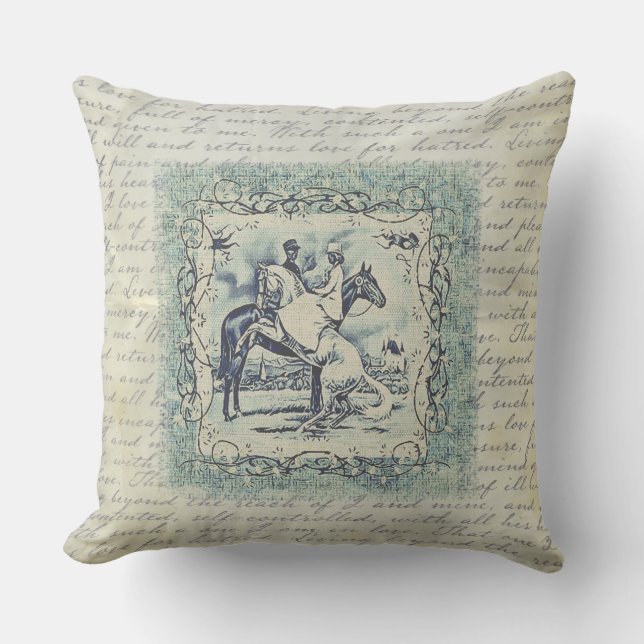  sleeppaarden en -renders Victoriaans Kussen (Voorkant)