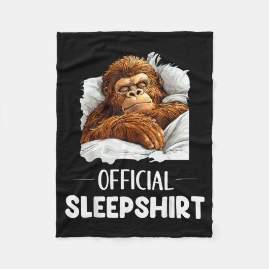 Sleepshirt Sleeng Bigfoot Sasquatch Lovers Pajama Fleece Deken (Voorkant)